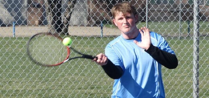 Cole Duskey Louisville Leopards Boys Tennis Vs. Cardinal Mooney Cardinals 2021