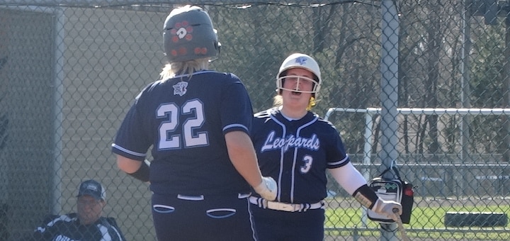 Jenna Collins and Lauren Stillwagon Louisville Leopards Softball Vs. Massillon Tigers 2021