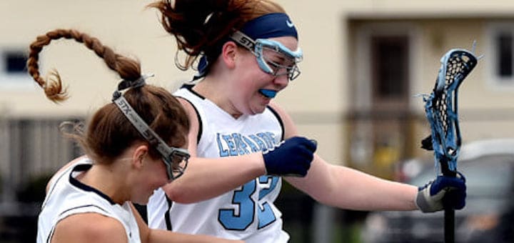 Cam English Celebrating Louisville Leopards Girls Lacrosse 2021