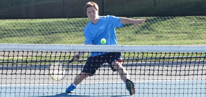 David Frazier Louisville Leopards Boys Tennis Vs. Cardinal Mooney Cardinals 2021