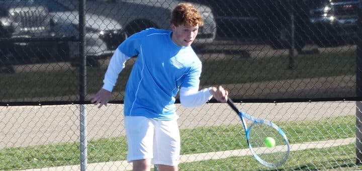 Griffin Millspaugh Louisville Leopards Boys Tennis 2021 Vs. Cardinal Mooney