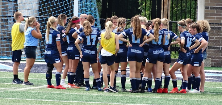 Louisville Leopards Girls Soccer Team Huddle 2021