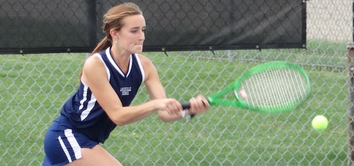 Bailey Menegay Louisville Leopards Girls Tennis Vs. GlenOak Golden Eagles 2021