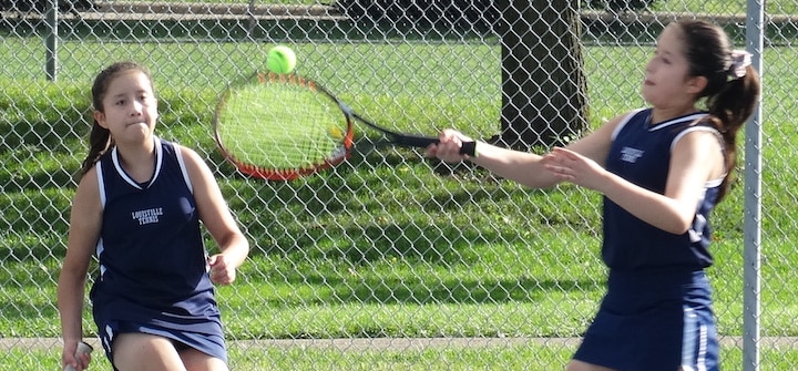 Camila Sánchez & Diana Sánchez Louisville Leopards Girls Tennis Vs. GlenOak Golden Eagles 2021
