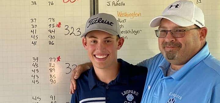 Jack Mayle 2021 District Qualifier with Coach Mike McFerren