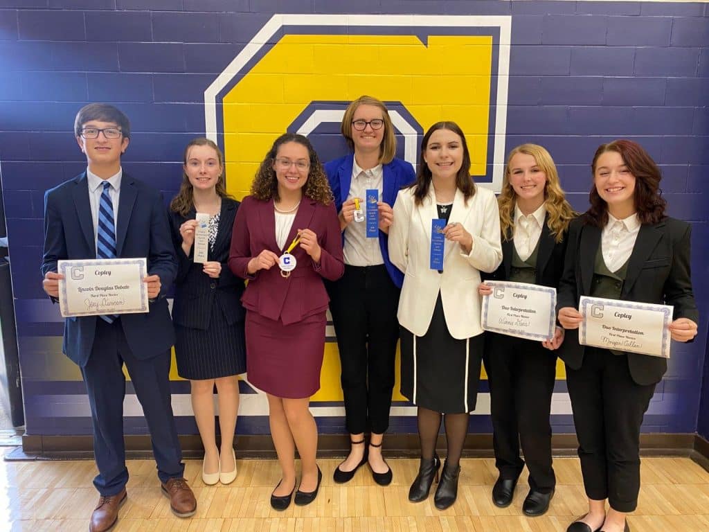Louisville Leopards Speech & Debate Award Winners at Copley Tournament 2021