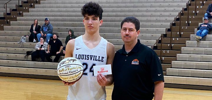 Hayden Nigro Louisville Leopards Team MVP at Hall of Fame Hardwood Classic 2021