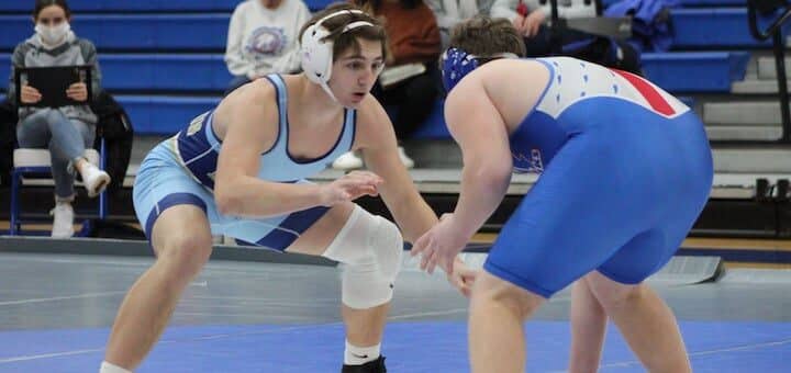 Noah Peterson Louisville Leopards Wrestling 2021 at Lake Blue Streaks