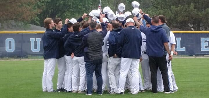 Louisville Leopards Baseball Team Huddle After Sectional 2022