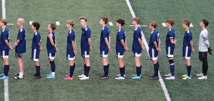 Louisville Leopards Boys Soccer Vs. Northwest Indians National Anthem 2022