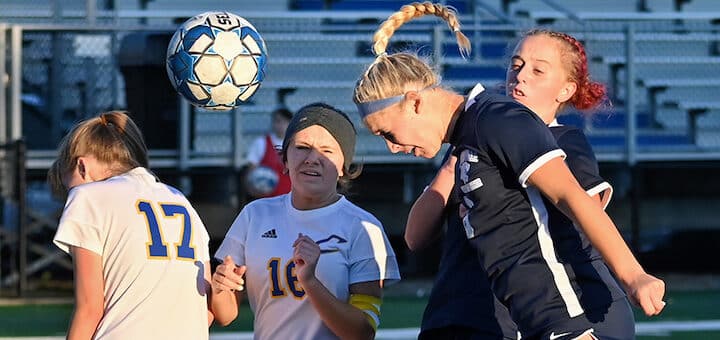 Mikaiah Sells Header Goal Louisville Leopards vs. Coventry Comets Girls Soccer 2022 - Herald