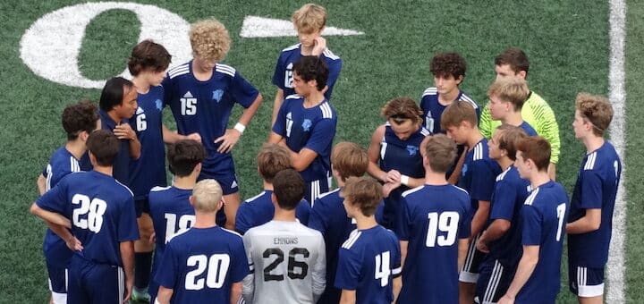 Louisville Leopards Boys Soccer Huddle 2022