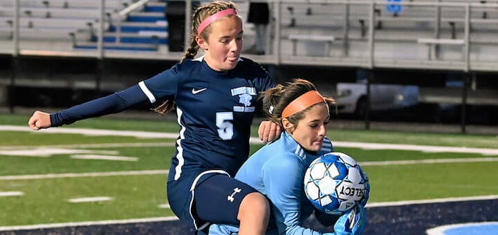 Sammi Beatty Louisville Leopards Vs. Tallmadge Blue Devils Girls Soccer 2022 - Herald
