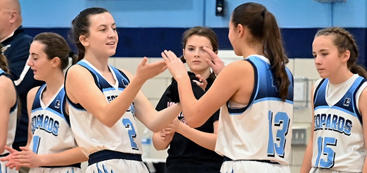 Courtney Barwick and Reagan Biery Louisville Leopards Girls Basketball 2022 - Herald