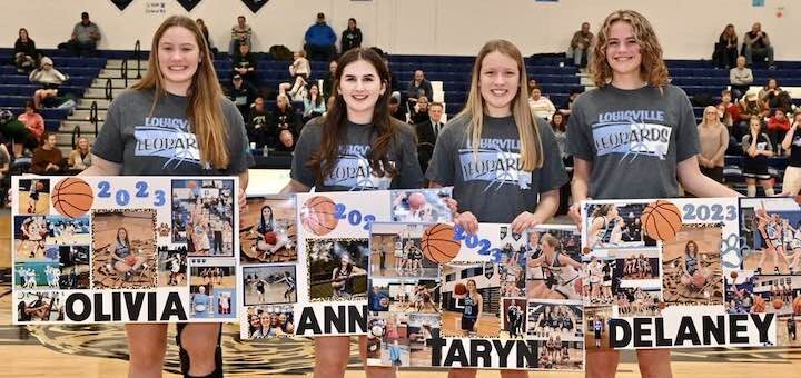 Louisville Leopards Girls Basketball Senior Night 2023 - Herald