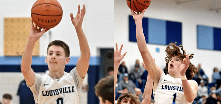 Beau Siegfried and Will Aljancic Louisville Leopards Boys Basketball 2023 - Herald