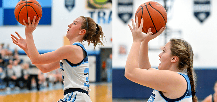 Taylor McCully and Olivia Mayle Louisville Leopards Girls Basketball 2022-2023 - Herald