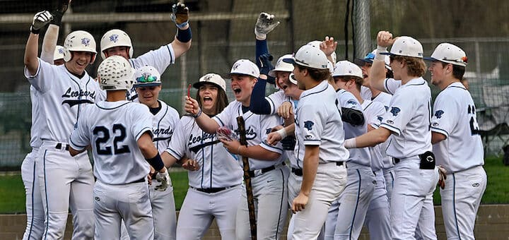 Charlie Roberts 2-Run Homer Louisville Leopards Vs. North Canton Hoover Vikings Baseball 2023 - Herald
