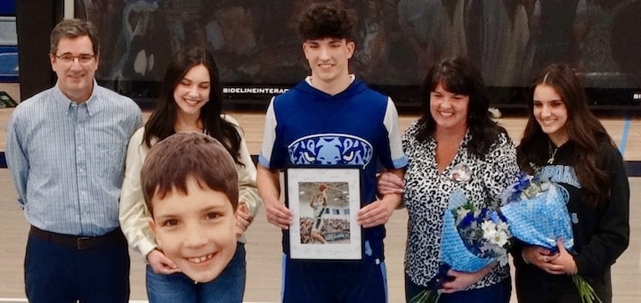 Hayden Nigro Louisville Leopards Boy Basketball Senior Night 2024