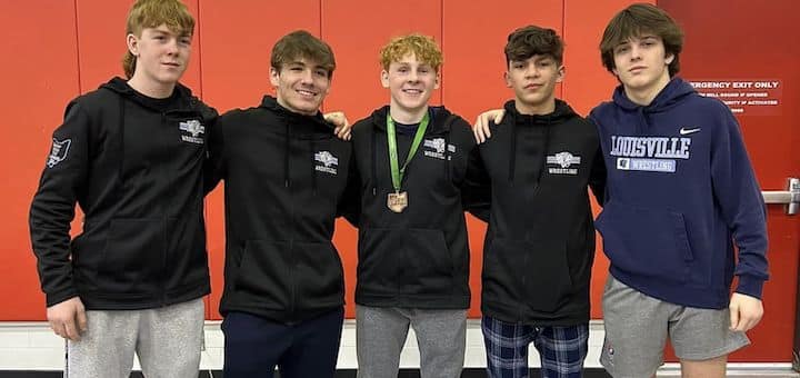 Louisville Leopards Wrestlers at State Meet 2024