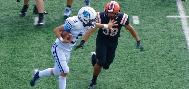 Cody Zahler Louisville Leopards JV Football Vs. Hoover Vikings 2024