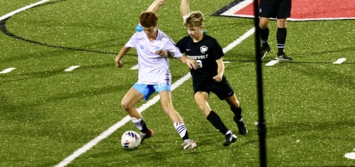 Hudson Barthel Louisville Leopards Boys Soccer at Kent Roosevelt Rough Riders 2024