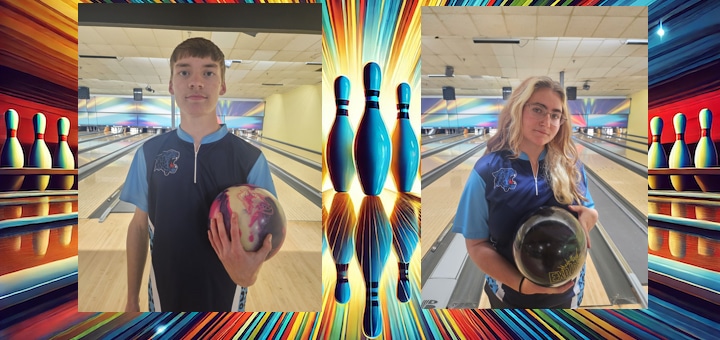 Trent Beard and Audrey Miculan Louisville Leopards Bowling 2024 Vs. Green Bulldogs