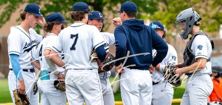 Louisville Leopards Baseball Team Huddle Vs. Marlington Dukes - Everhart