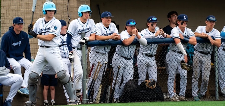 Louisville Leopards Baseball Team in Dugout 2025 - Everhart