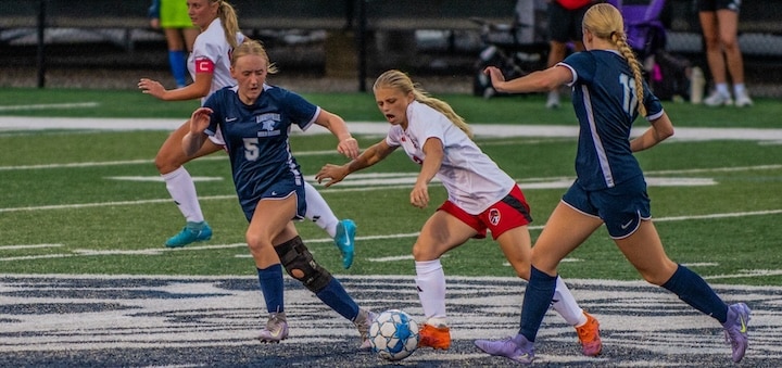 Aireana Vlacovsky and Gianna Kruse Louisville Leopards Vs. Canfield Cardinals Girls Soccer 2025