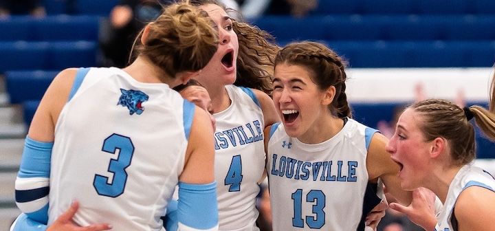 Louisville Leopards Volleyball Team Celebrating 2025 - Everhart