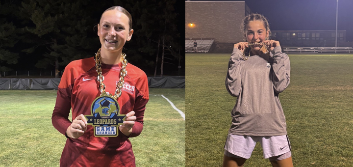 Tristyn Edgein and Ava Seltz Louisville Leopards Girls Soccer at Dover Tornadoes 2025