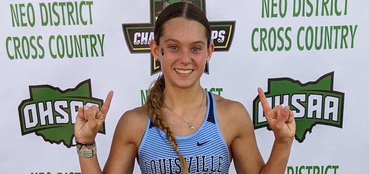 Kylah Meyer Louisville Leopards Girls Cross Country District Champion 2025