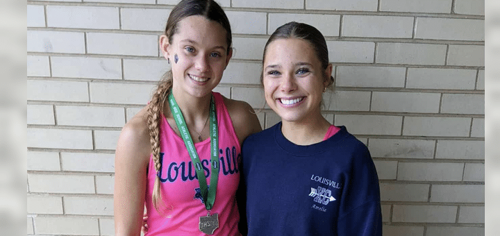 Kylah Meyer and Amelie Anderson Louisville Leopards Girls Cross Country State Qualifiers 2025