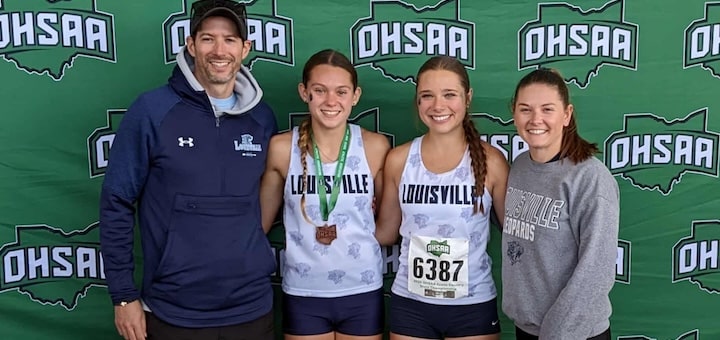 Kylah Meyer and Amelie Anderson Louisville Leopards Girls Cross Country State Meet 2025