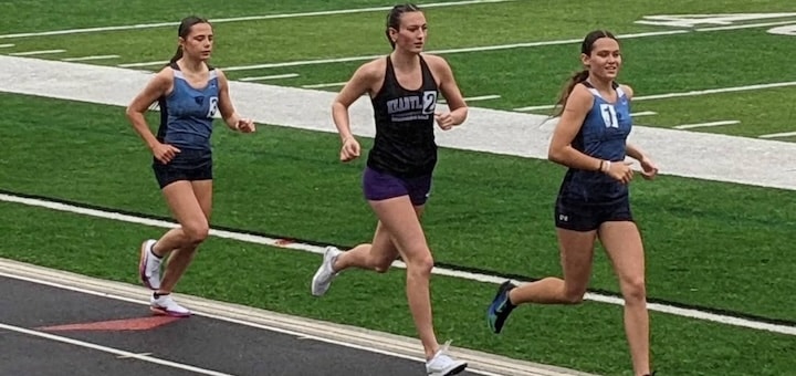 Kylah Meyer and Amelie Anderson Louisville Leopards at Lake Rock'em Relays
