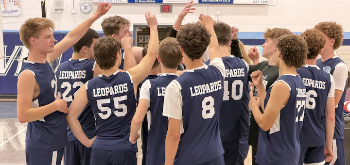 Louisville Leopards Boys Volleyball Huddle Vs. Northwest Indians 2026