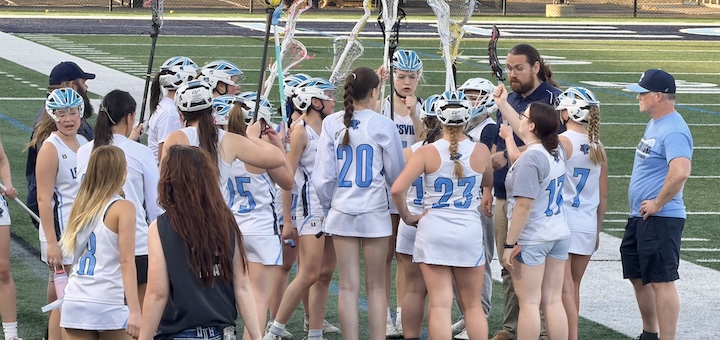 Louisville Leopards Girls Lacrosse Team Huddle 2026 Vs. Cardinal Mooney
