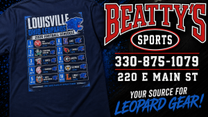 Beatty's Sports Ad for Boys Basketball State Championship Final Dance Shirts