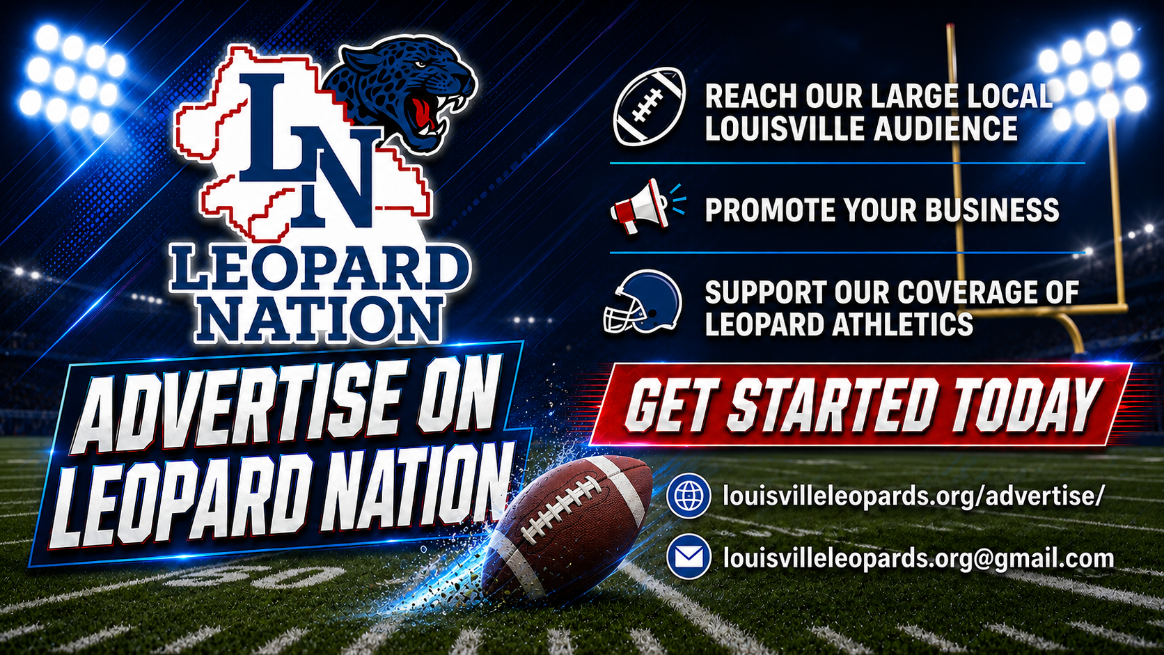 Louisville Leopards Advertising - Football