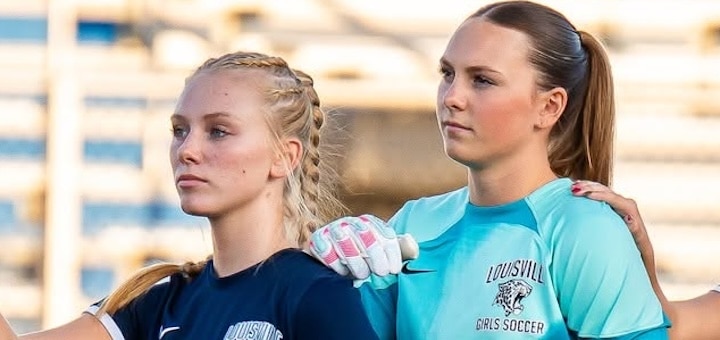 Tristyn Edgein and Haile Folk Louisville Leopards Girls Soccer 2025 - Everhart