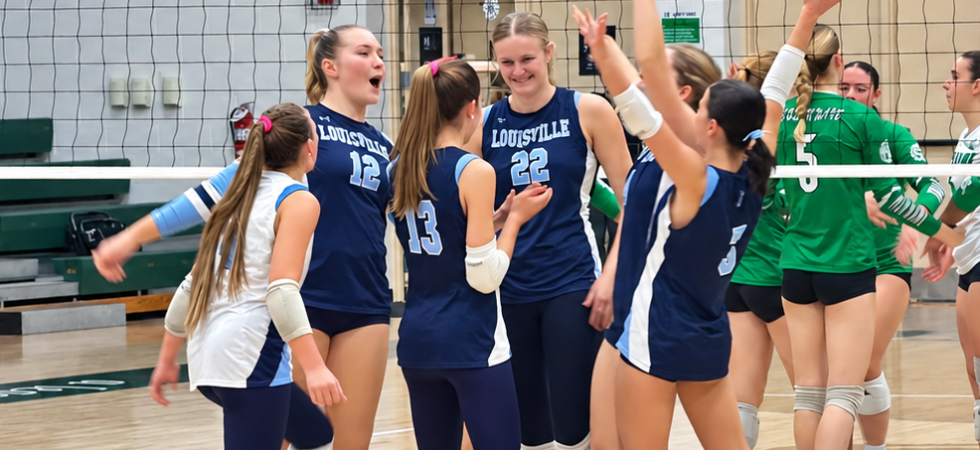 Louisville Leopards Volleyball Win District Semifinal Vs. Holy Name Green Wave